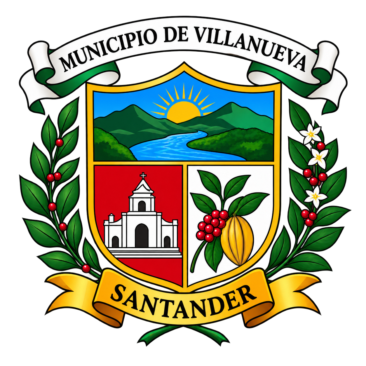 Escudo del Municipio de Villanueva, Santander
